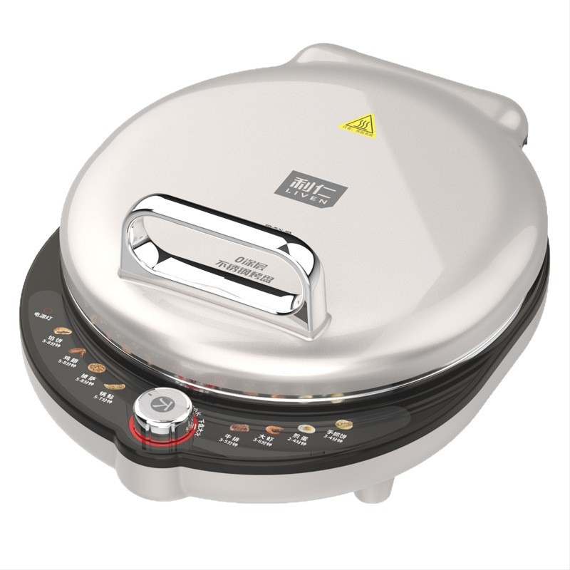 Liren LR-XGR3297 električna tava za pečenje od nehrđajućeg čelika bez premaza, dubina 38 mm, promjer 29–31 cm, 2000 W, za kućnu upotrebu
