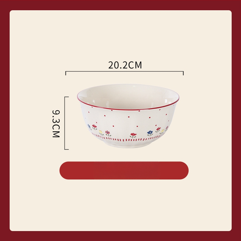 Porcelanski set za stolovanje – ojačani porcelan, pogodan za mikrovalnu pećnicu, lagani luksuzni retro stil, cvjetni uzorak, površina s glazurom u boji