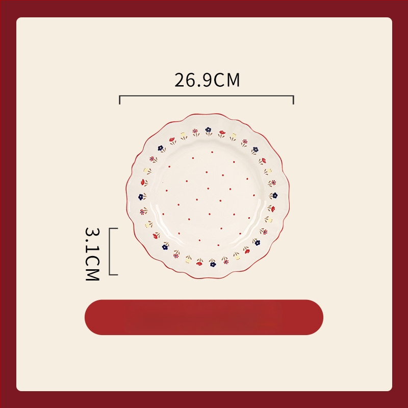 Porcelanski set za stolovanje – ojačani porcelan, pogodan za mikrovalnu pećnicu, lagani luksuzni retro stil, cvjetni uzorak, površina s glazurom u boji