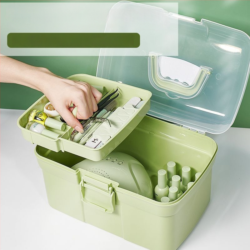 Nagu įrankių laikymo dėžutė, didelė talpa, daug lygių nešiojama dėžutė, plastikas, Fairy Jiayi prekės ženklas, 1 kg