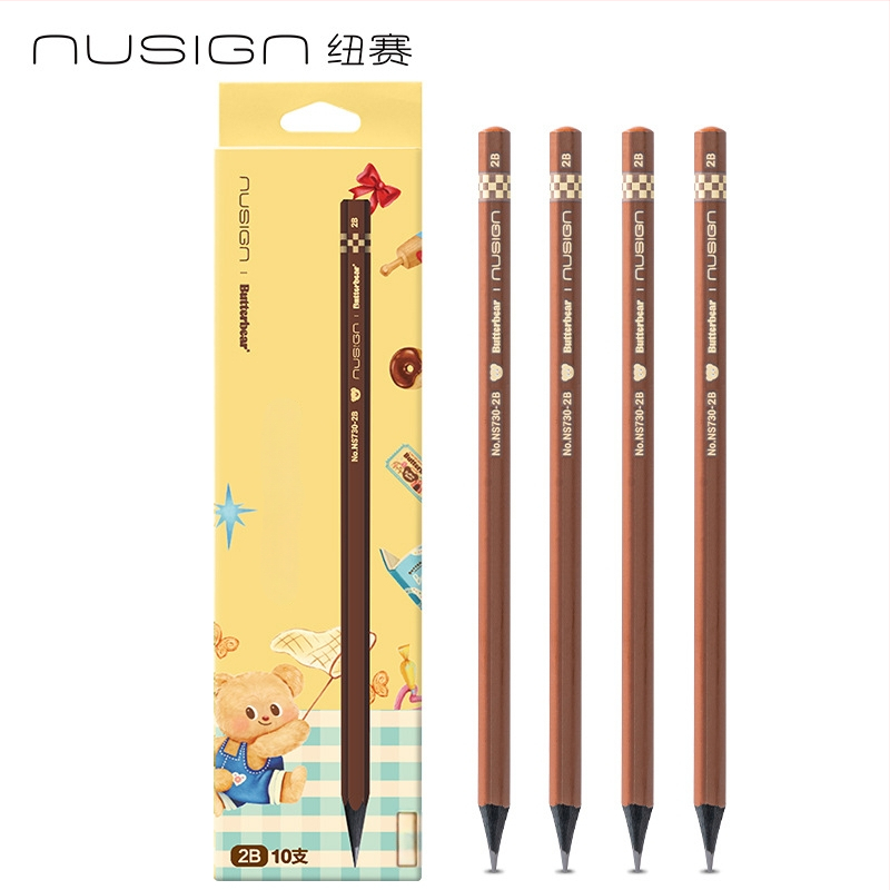 Дървен карандаш 2B/HB, в кутия, за писане и рисуване, за ученици в началното училище – Deli
