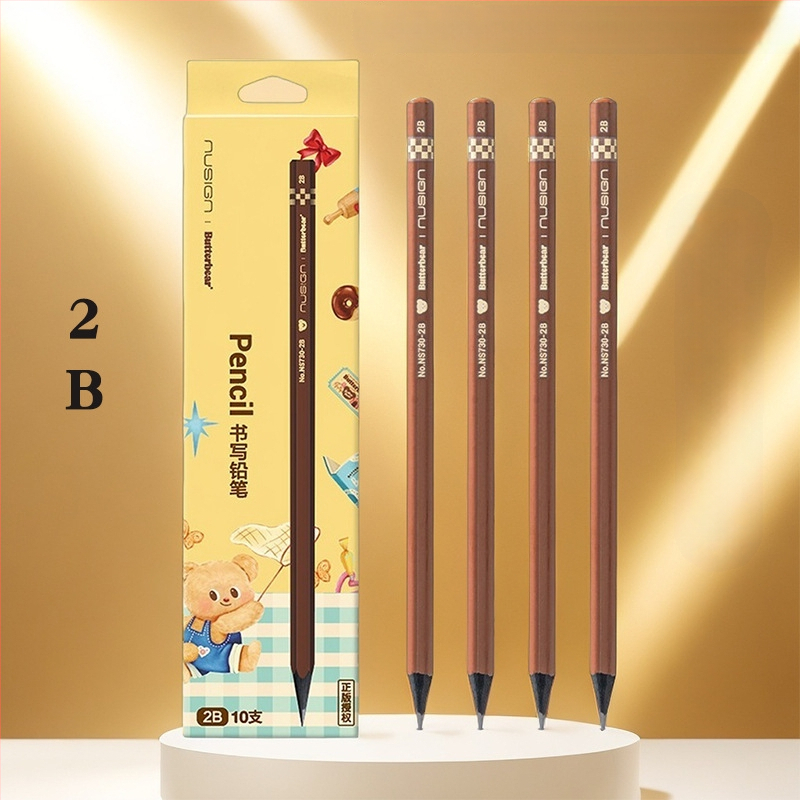 Дървен карандаш 2B/HB, в кутия, за писане и рисуване, за ученици в началното училище – Deli