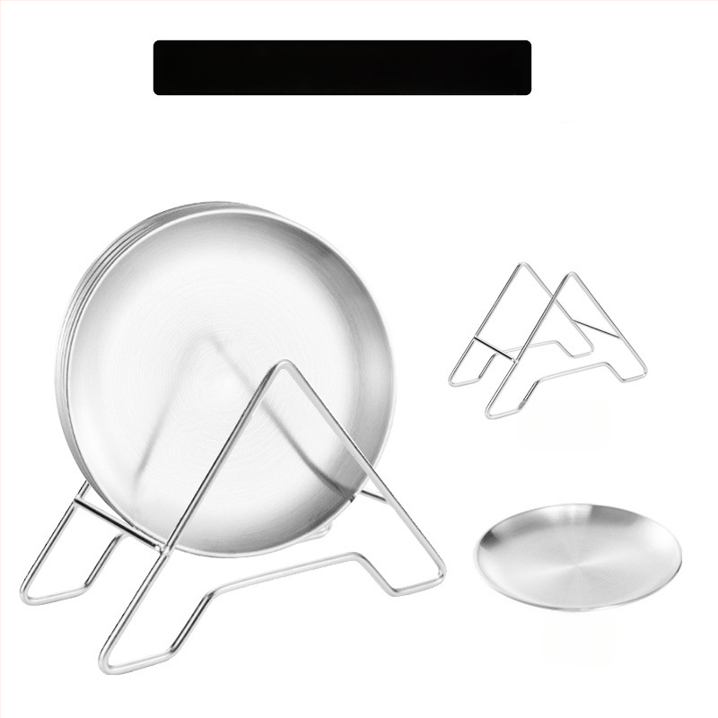 Set tanjura od nehrđajućeg čelika – okrugli tanjuri za kosti, 18 cm, luksuzan završetak, mogućnost logotipa