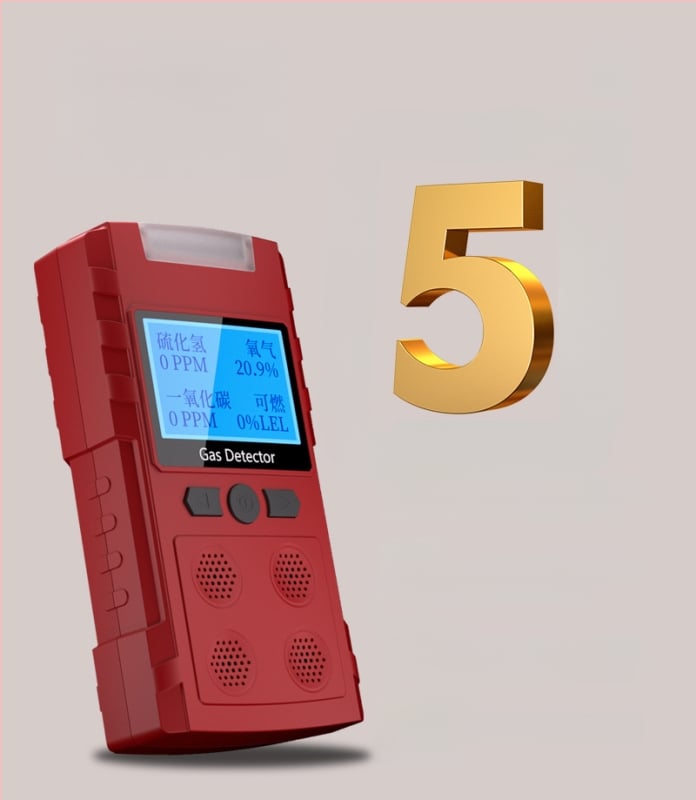 Rendkívüli mentési verzió: 4 az 1-ben gázdetektor, hordozható T-804, mérési tartomány 50, észleli gyúlékony gázokat CO CO2 H2, pontosság 30%