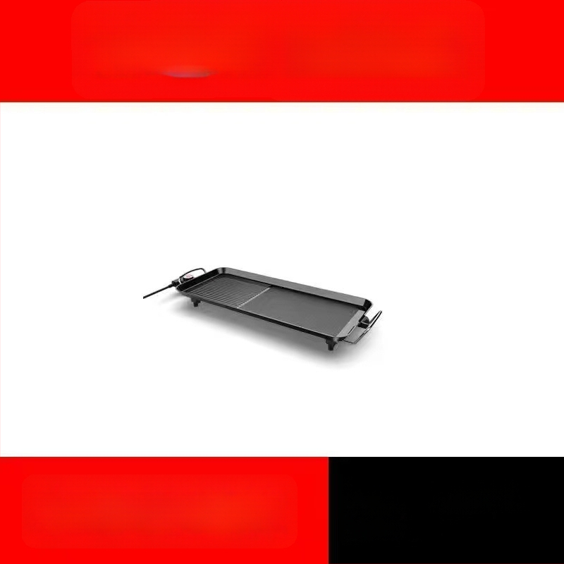 Füstmentes elektromos grillsütő serpenyő, tapadásmentes bevonattal, alumínium kivitel, négyzet alakú, hordozható