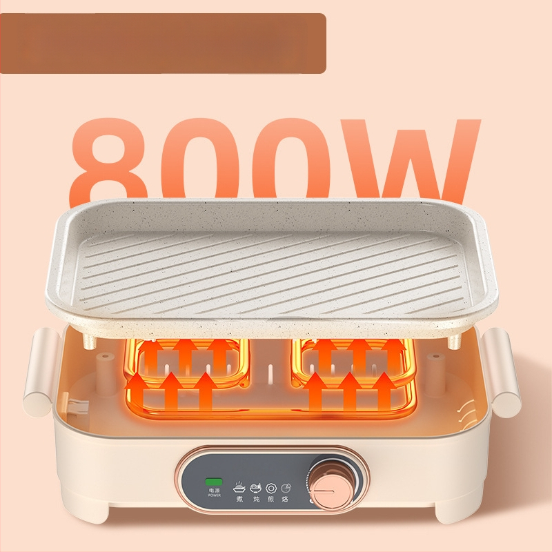 3-в-1 машина за закуска: електрически тиган за омлет и колбаси, 220 V, отопление с нагревателна тръба, за 2–3 порции