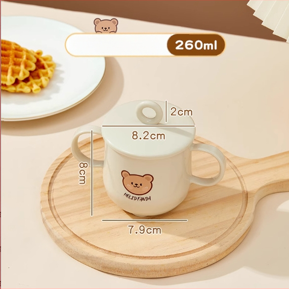 Dječji set posuđa od nehrđajućeg čelika – zdjela s dvostrukim držajem, otporna na pad, protiv opeklina, kvaliteta hrane, crtani stil, za djecu od 12 mjeseci i više