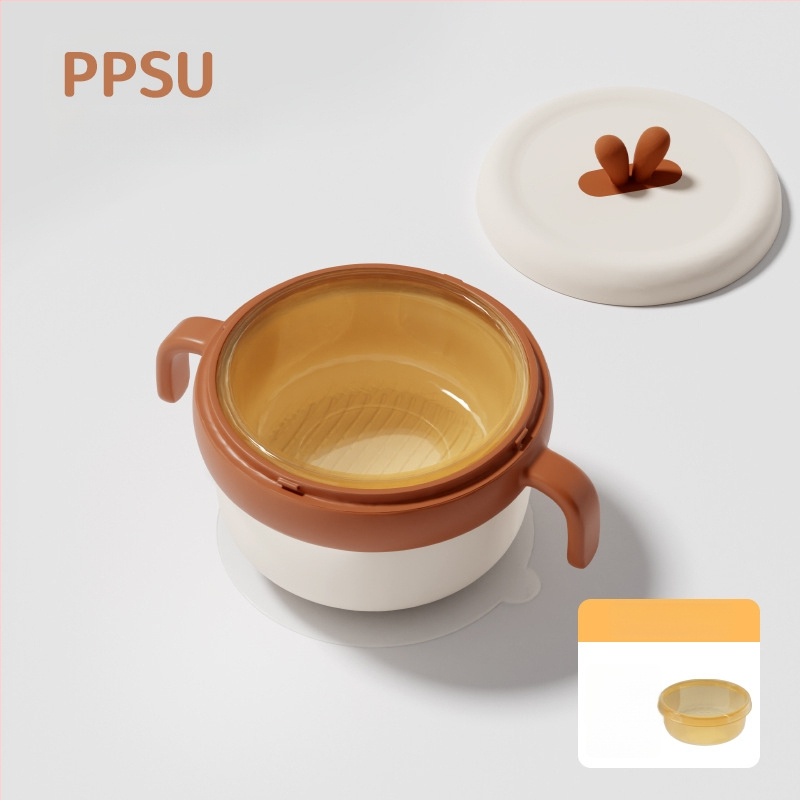 Dječja zdjela od 316 Nerđajućeg čelika, izolirana vodom, s usisnom protiv pada PPSU