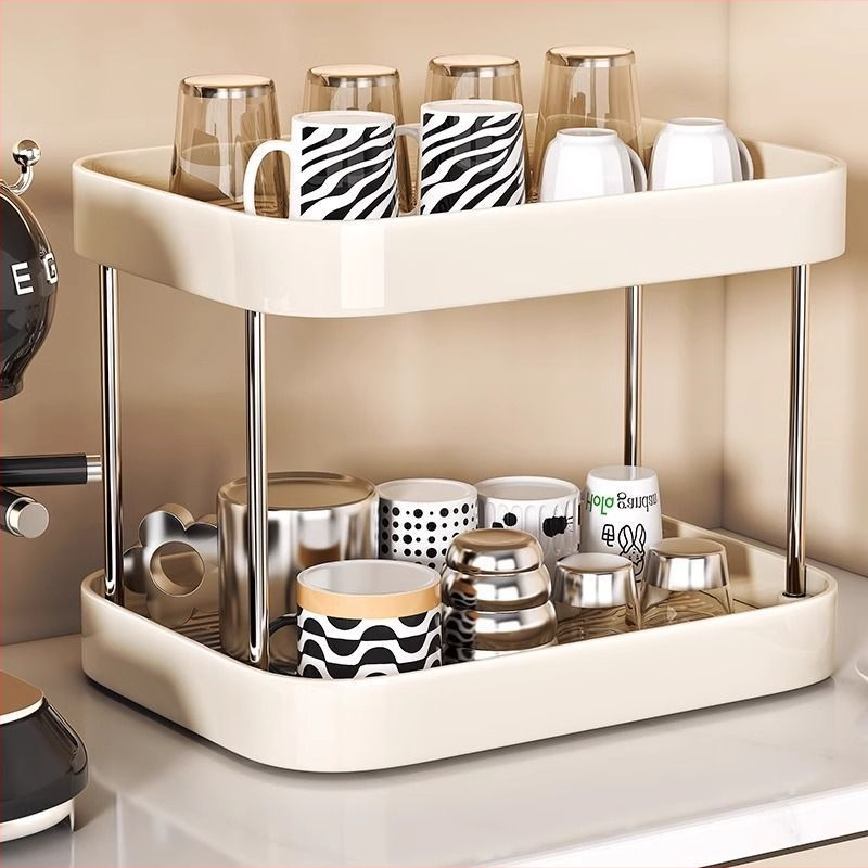 Asztali pohártartó – műanyag, minimalist stílus, tároló kávéhoz és teához