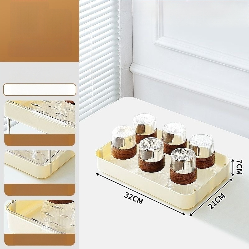 Asztali pohártartó – műanyag, minimalist stílus, tároló kávéhoz és teához