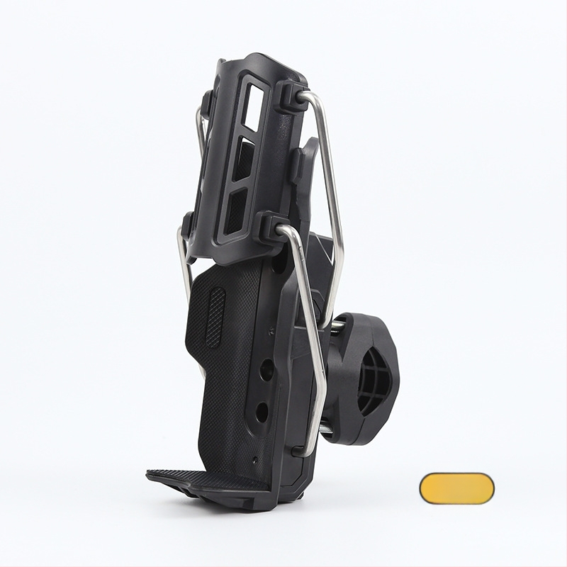 Държач за бутилка вода за електрически мотоциклет, пластмаса + сплав, адаптивен безпробивен монтаж, въртящ се, защитна рейка