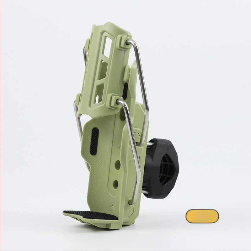 Държач за бутилка вода за електрически мотоциклет, пластмаса + сплав, адаптивен безпробивен монтаж, въртящ се, защитна рейка