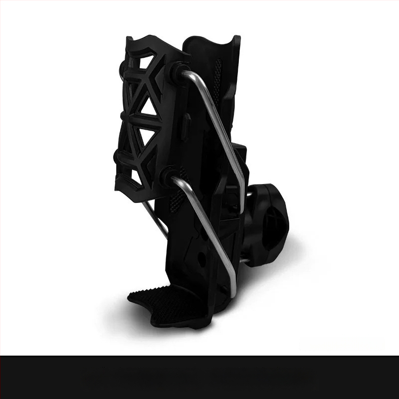 Държач за бутилка вода за електрически мотоциклет, пластмаса + сплав, адаптивен безпробивен монтаж, въртящ се, защитна рейка