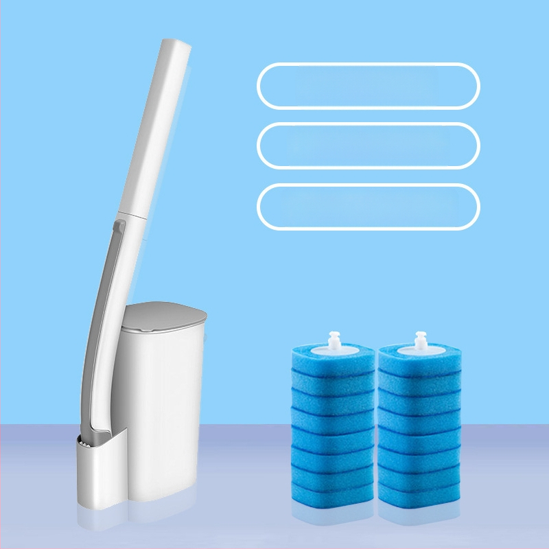 Egyszer használatos WC-kefé cserefej készlet – műanyag, modern minimalista stílus, Le Le Jia márka, magáncímkére kész