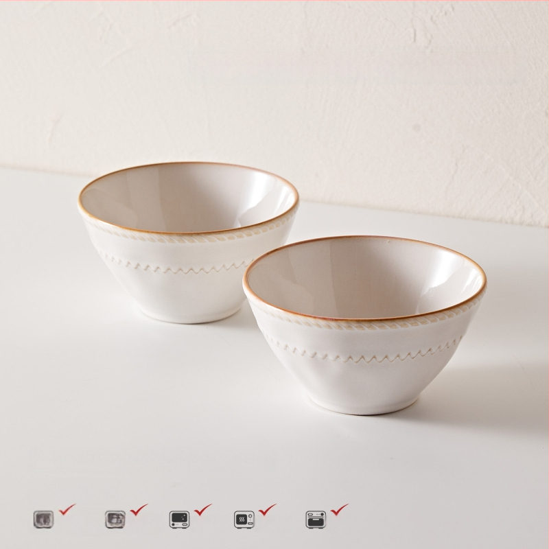 Stanley 5-dijelni porculanski set posuđa za stolovanje, nordijski stil, s podglazurnim završnim premazom