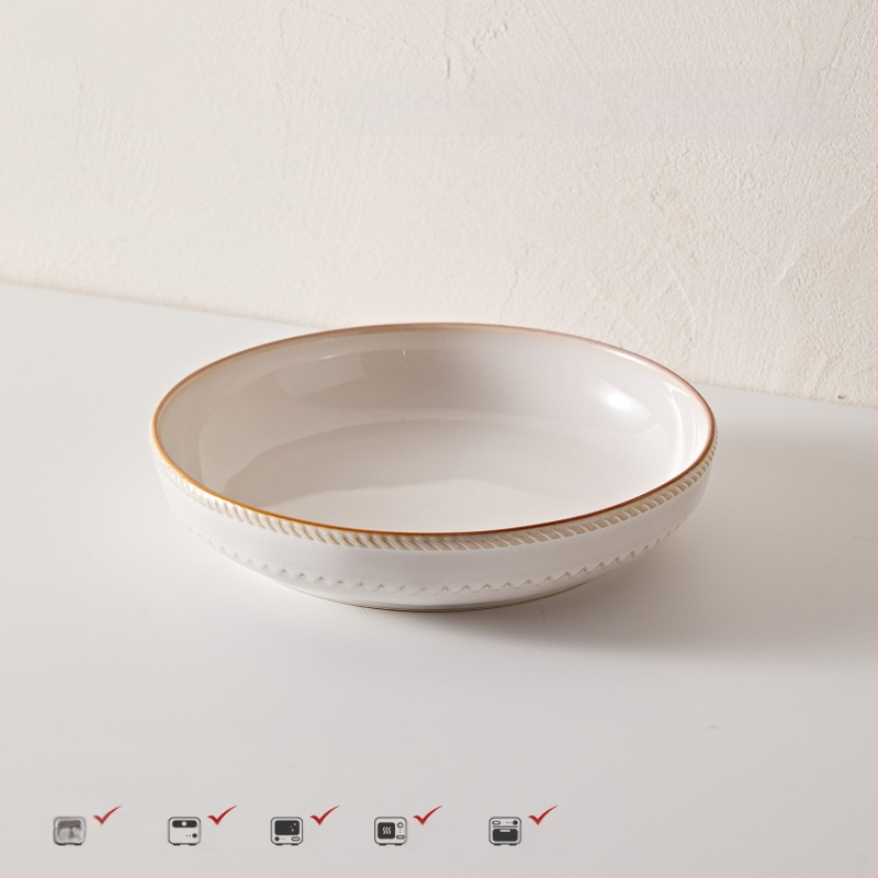 Stanley 5-dijelni porculanski set posuđa za stolovanje, nordijski stil, s podglazurnim završnim premazom