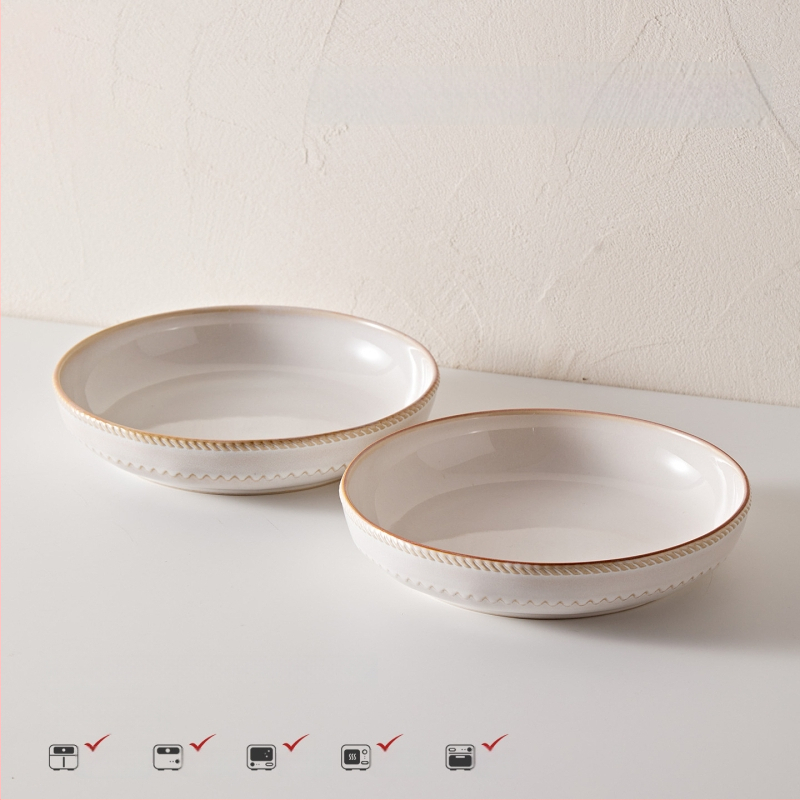 Stanley 5-dijelni porculanski set posuđa za stolovanje, nordijski stil, s podglazurnim završnim premazom