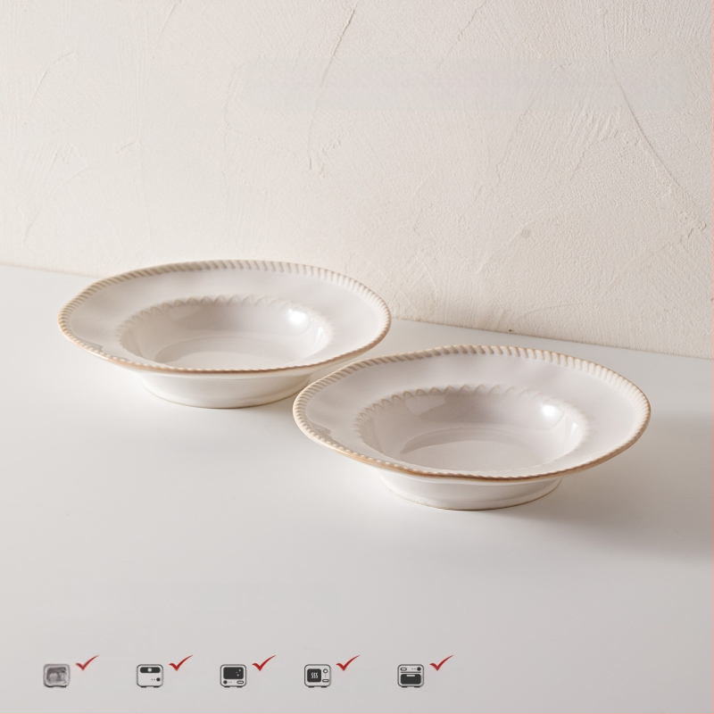 Stanley 5-dijelni porculanski set posuđa za stolovanje, nordijski stil, s podglazurnim završnim premazom