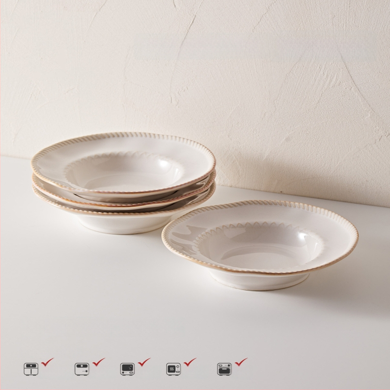 Stanley 5-dijelni porculanski set posuđa za stolovanje, nordijski stil, s podglazurnim završnim premazom