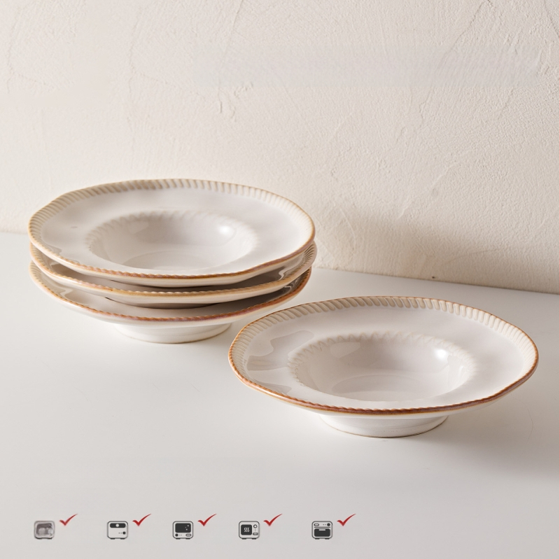 Stanley 5-dijelni porculanski set posuđa za stolovanje, nordijski stil, s podglazurnim završnim premazom