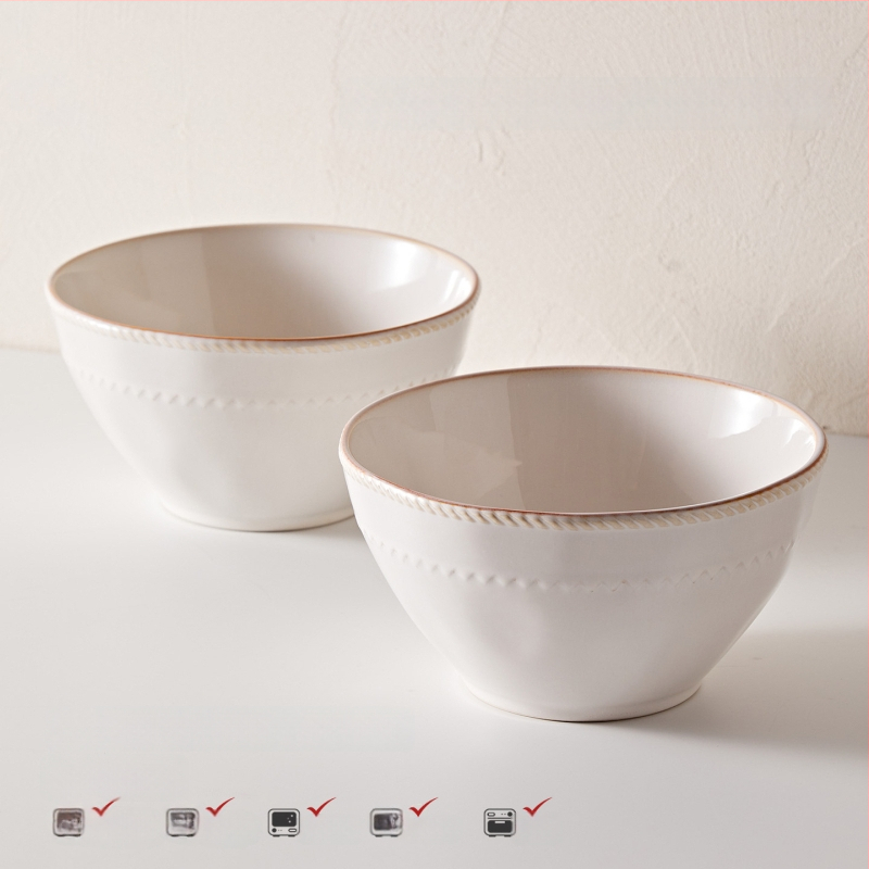 Stanley 5-dijelni porculanski set posuđa za stolovanje, nordijski stil, s podglazurnim završnim premazom