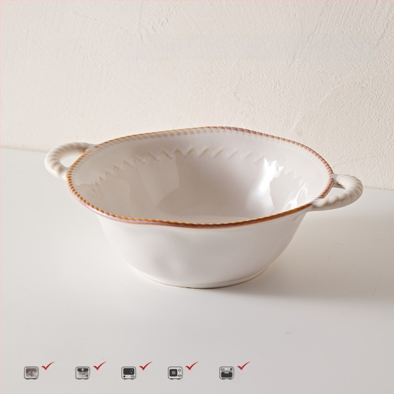 Stanley 5-dijelni porculanski set posuđa za stolovanje, nordijski stil, s podglazurnim završnim premazom