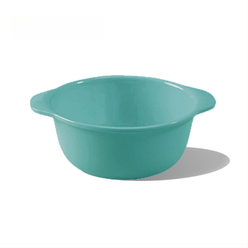 Apricot Rhyme rajzfilm-stílusú műanyag gyerek étkészlet, négy darabos készlet: tányér, tál, kanál és villa