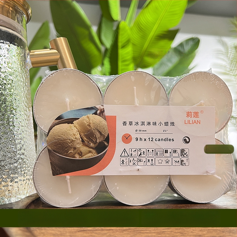 Αρωματικό κερί χωρίς καπνό, κυλινδρικού σχήματος, με ημι-χειροκίνητη και ημι-μηχανική παραγωγή, με εκτυπωμένο λογότυπο