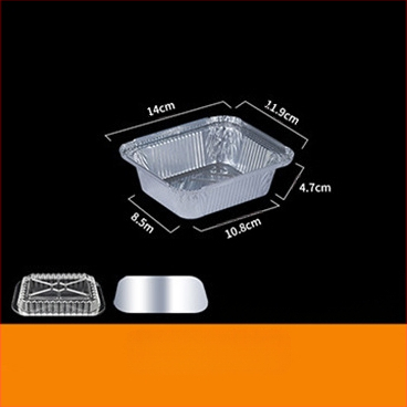 Pravougaona kutija za obrok od aluminijske folije, jednokratna, izolirana, za dostavu i komercijalnu upotrebu