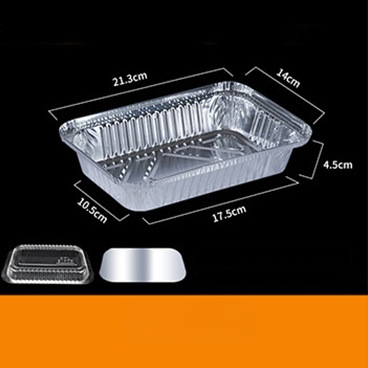 Pravougaona kutija za obrok od aluminijske folije, jednokratna, izolirana, za dostavu i komercijalnu upotrebu