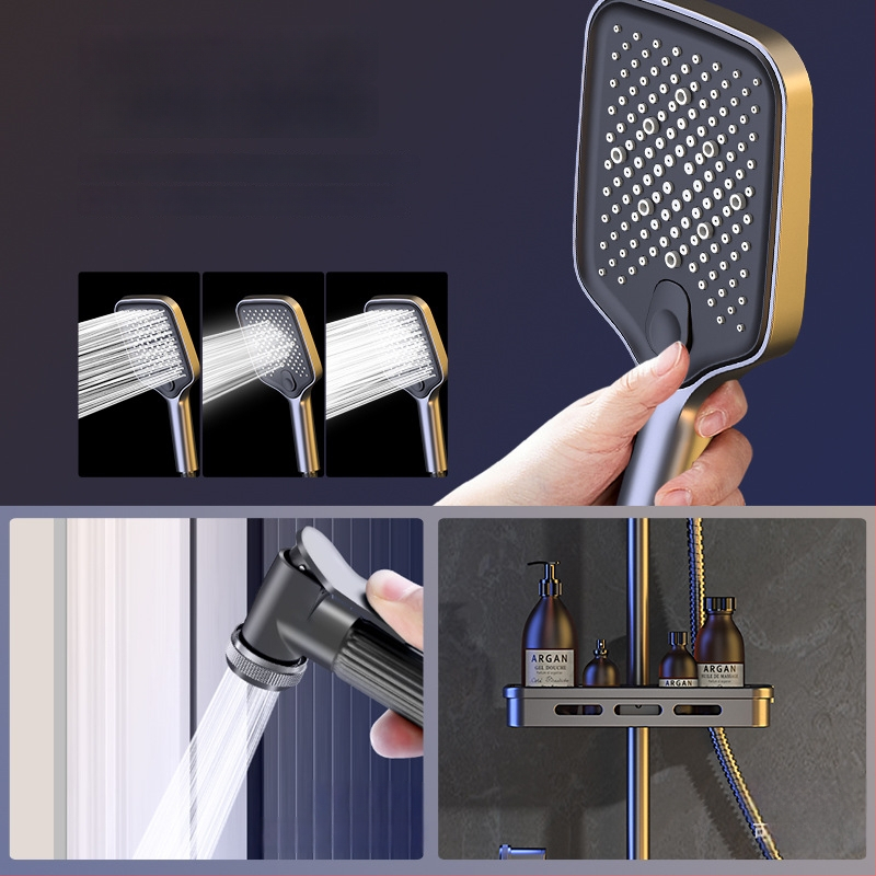 Σετ ντους με κρυφό εγκατάσταση, ψηφιακή οθόνη θερμοκρασίας, έλεγχος θερμοκρασίας, κυκλική κεφαλή ντους, θερμοκρασία λειτουργίας 0-55°C