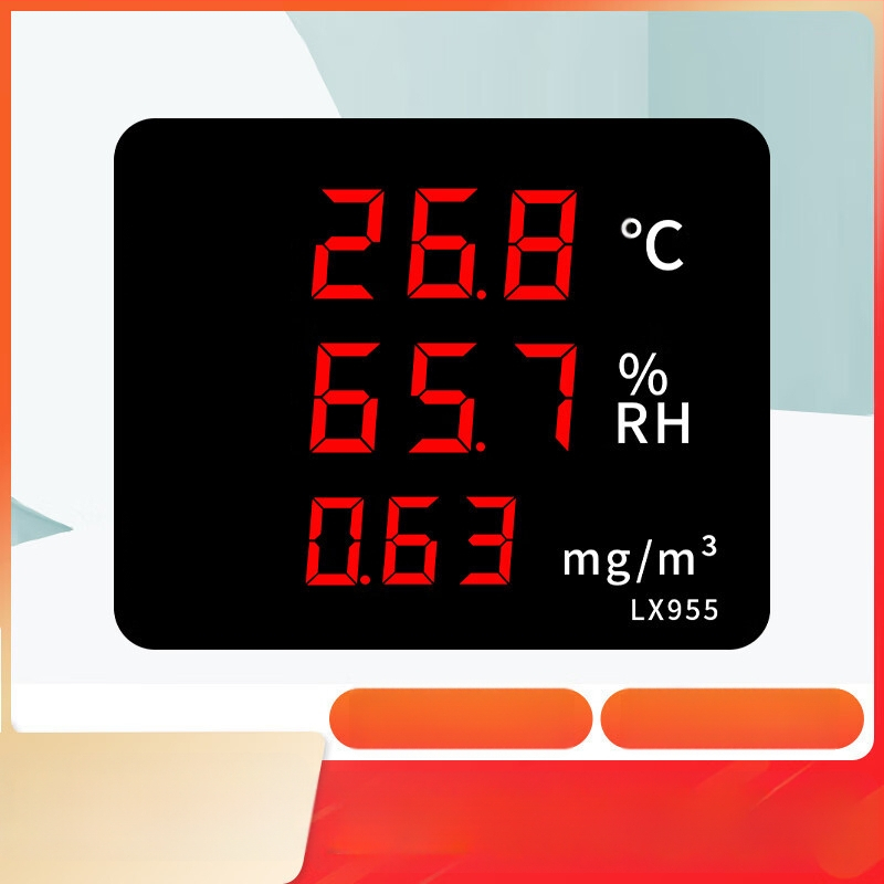 Монитор за качество на вътрешния въздух с температура, влажност, CO2, формалдехид и PM2.5