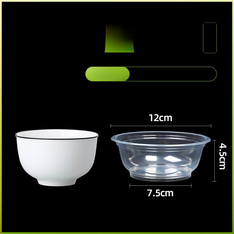 Μίας χρήσης πλαστικό μπολ με καπάκι για συσκευασία takeout – στρογγυλό, διαφανές, χωρητικότητα 360-1000 ml, πάχος 0.1-0.3 mm