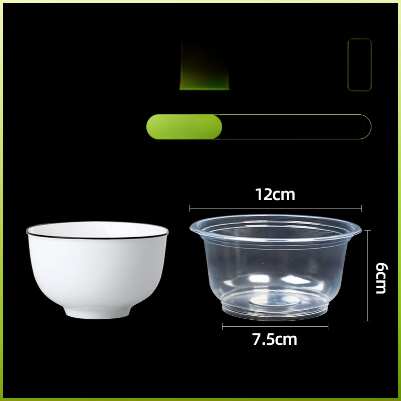 Μίας χρήσης πλαστικό μπολ με καπάκι για συσκευασία takeout – στρογγυλό, διαφανές, χωρητικότητα 360-1000 ml, πάχος 0.1-0.3 mm