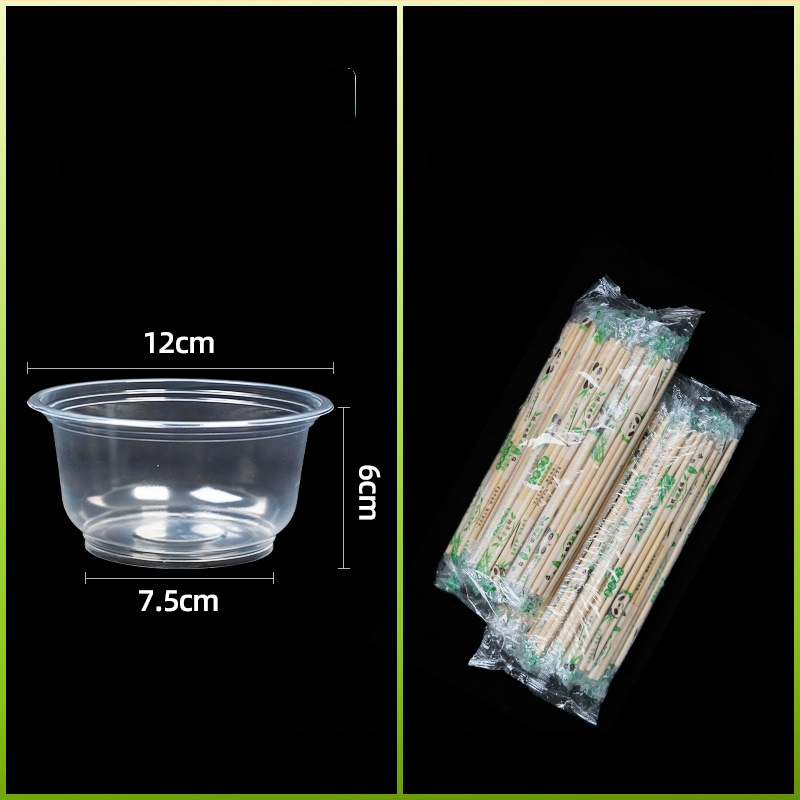 Μίας χρήσης πλαστικό μπολ με καπάκι για συσκευασία takeout – στρογγυλό, διαφανές, χωρητικότητα 360-1000 ml, πάχος 0.1-0.3 mm
