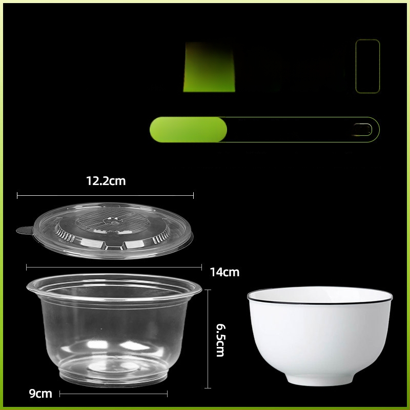 Μίας χρήσης πλαστικό μπολ με καπάκι για συσκευασία takeout – στρογγυλό, διαφανές, χωρητικότητα 360-1000 ml, πάχος 0.1-0.3 mm