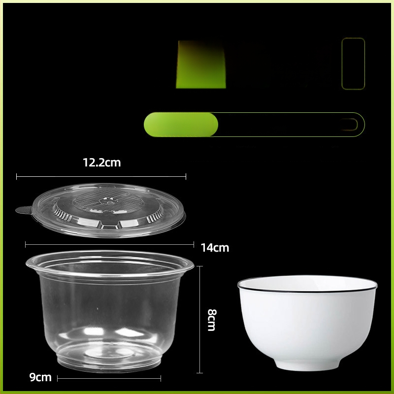 Μίας χρήσης πλαστικό μπολ με καπάκι για συσκευασία takeout – στρογγυλό, διαφανές, χωρητικότητα 360-1000 ml, πάχος 0.1-0.3 mm