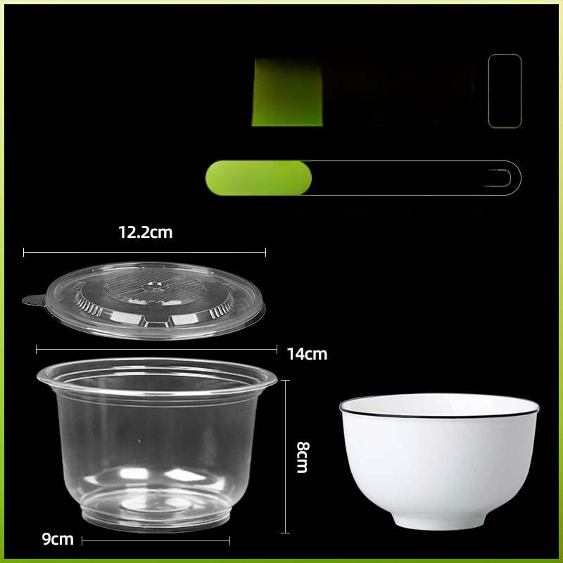 Μίας χρήσης πλαστικό μπολ με καπάκι για συσκευασία takeout – στρογγυλό, διαφανές, χωρητικότητα 360-1000 ml, πάχος 0.1-0.3 mm