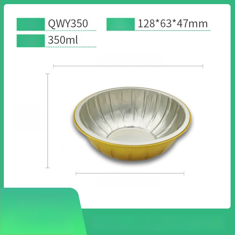 Jednokratna kutija za hranu od aluminijske folije, okrugla, s poklopcem, velikog kapaciteta, otporna na visoke temperature, za komercijalnu upotrebu