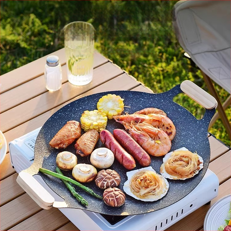 Maifanit kamena vanjska grill ploča – okrugla za Teppanyaki i indukcijske uređaje, Jiawei
