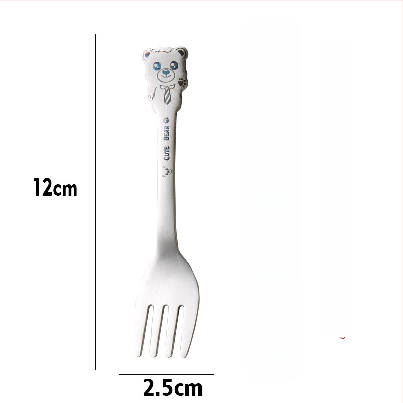 Σετ παιδικών μαχαιροπίρουνων από ανοξείδωτο ατσάλι 304 με σχέδιο κινουμένων σχεδίων και φινίρισμα καθρέφτη