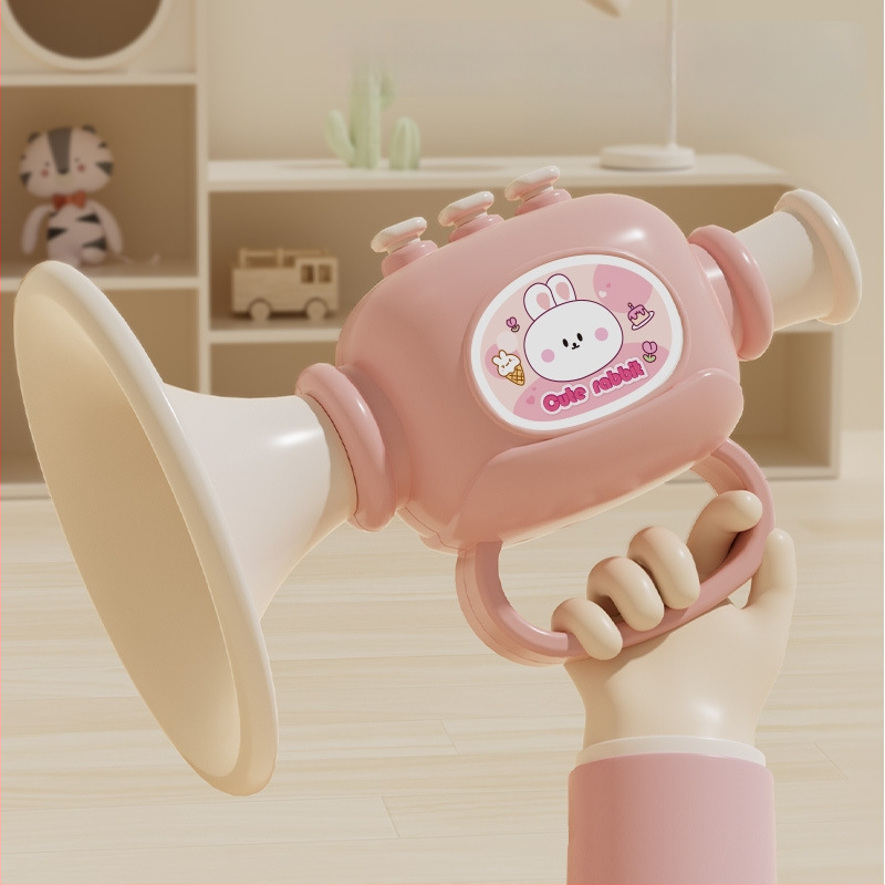 Plastmassist beebide muusikaline mänguasjade komplekt koos vile ja harmoonikaga, 0–3 aastat, mudel 1122