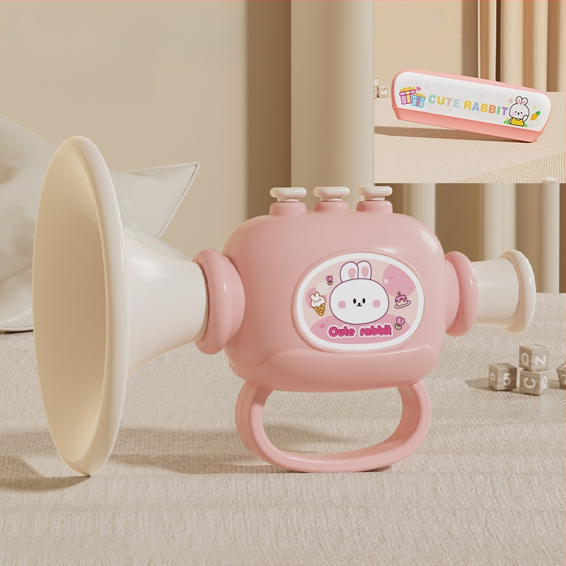 Plastmassist beebide muusikaline mänguasjade komplekt koos vile ja harmoonikaga, 0–3 aastat, mudel 1122