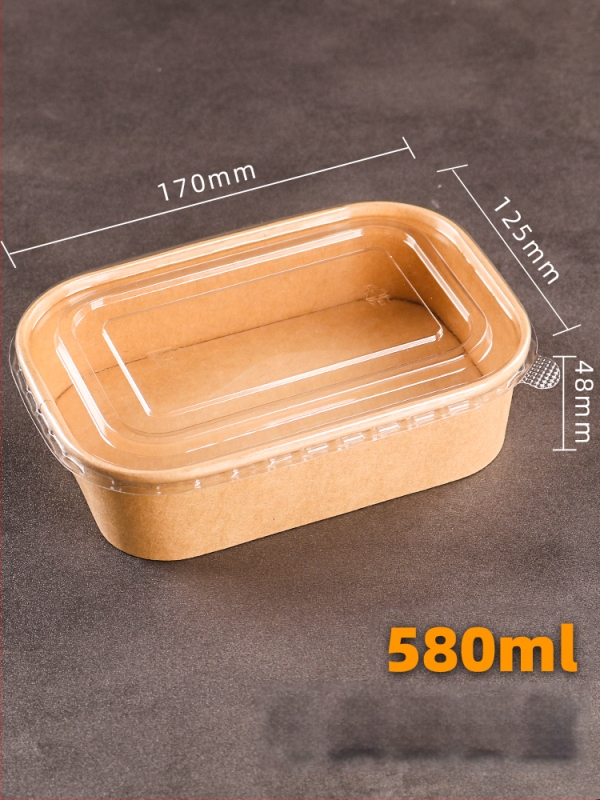 Jednokratna kutija od kraft papira pravokutnog oblika za dostavu hrane — voće, salate, ručak; 3 kg bruto težina; materijal: papir; oblik: pravokutnik; mikrovalna: Ne; razgradivo: Ne