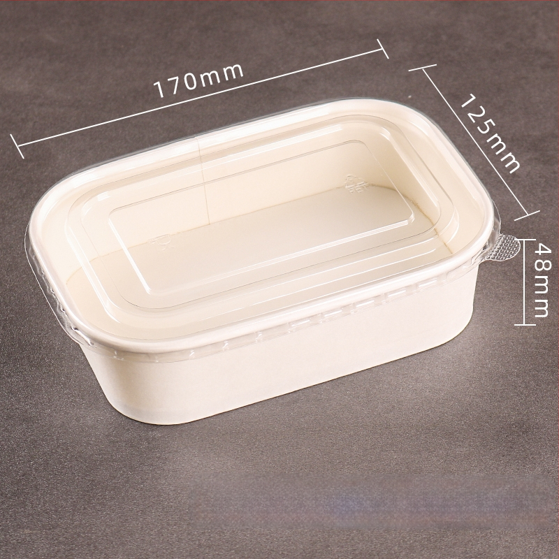 Jednokratna kutija od kraft papira pravokutnog oblika za dostavu hrane — voće, salate, ručak; 3 kg bruto težina; materijal: papir; oblik: pravokutnik; mikrovalna: Ne; razgradivo: Ne