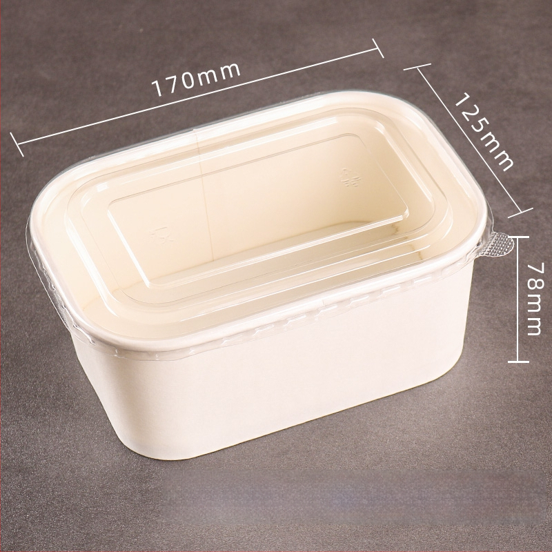 Jednokratna kutija od kraft papira pravokutnog oblika za dostavu hrane — voće, salate, ručak; 3 kg bruto težina; materijal: papir; oblik: pravokutnik; mikrovalna: Ne; razgradivo: Ne