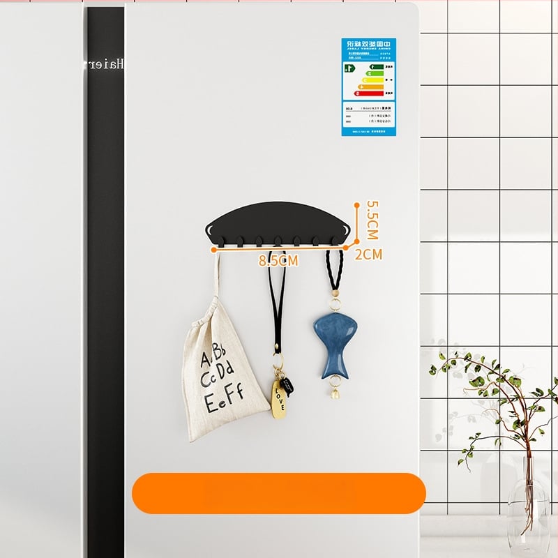 Hűtőszekrény mágneses tárolópolc oldalsó ajtóval – fém, falon szívó rögzítés, 1 réteg, lyukmentes, telepítés nélkül, konyha, fürdőszoba, nappali számára