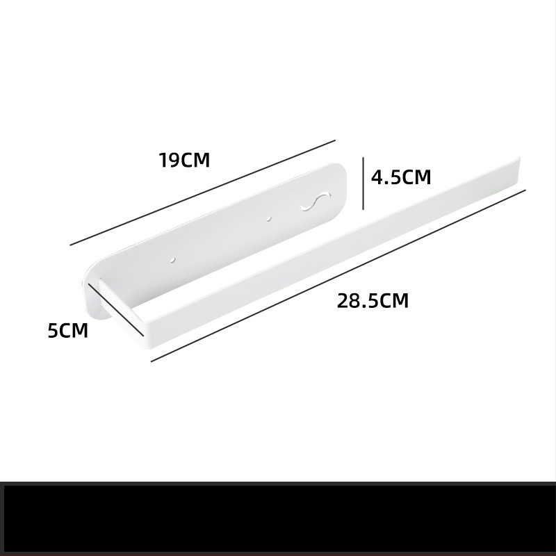 Hűtőszekrény mágneses tárolópolc oldalsó ajtóval – fém, falon szívó rögzítés, 1 réteg, lyukmentes, telepítés nélkül, konyha, fürdőszoba, nappali számára