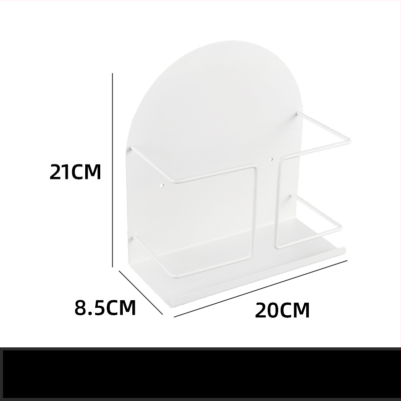 Hűtőszekrény mágneses tárolópolc oldalsó ajtóval – fém, falon szívó rögzítés, 1 réteg, lyukmentes, telepítés nélkül, konyha, fürdőszoba, nappali számára