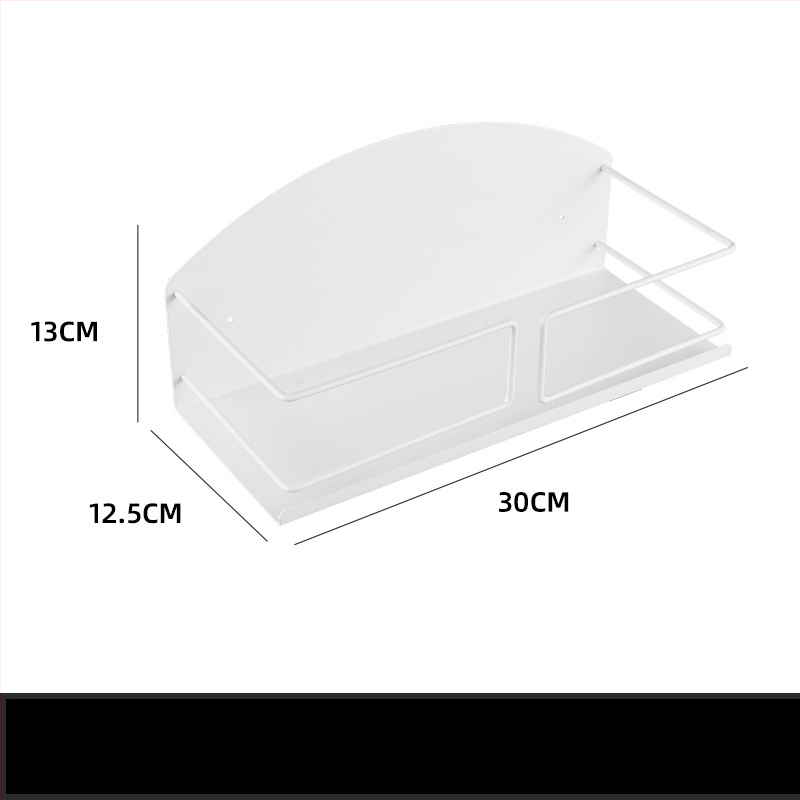 Hűtőszekrény mágneses tárolópolc oldalsó ajtóval – fém, falon szívó rögzítés, 1 réteg, lyukmentes, telepítés nélkül, konyha, fürdőszoba, nappali számára